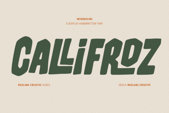 Callifroz: A Vintage Display Font for Distinctive Branding