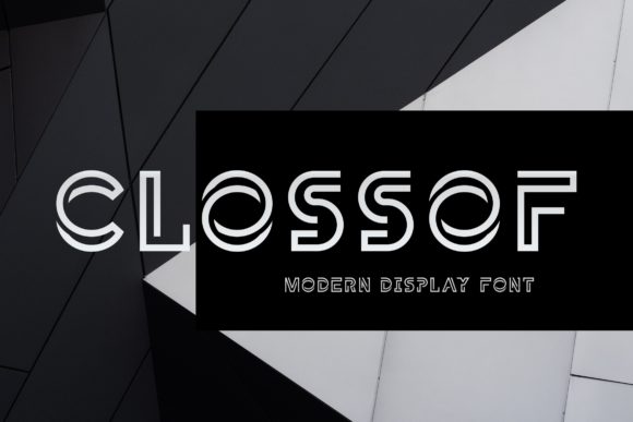 Clossof: A Modern Display Font for Editorial Mood & Structure