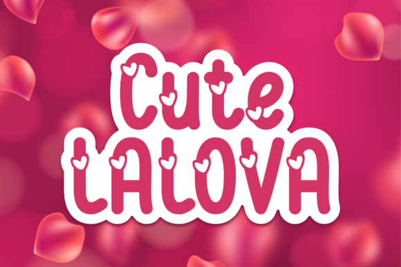 Cute Lalova: A Romantic Display Font for Your Digital Designs