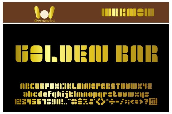 Golden Bar: When a Font Wants to Be a Feature
