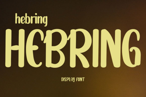 Hebring Font: A Calligraphy-Inspired Typeface for Handmade Projects